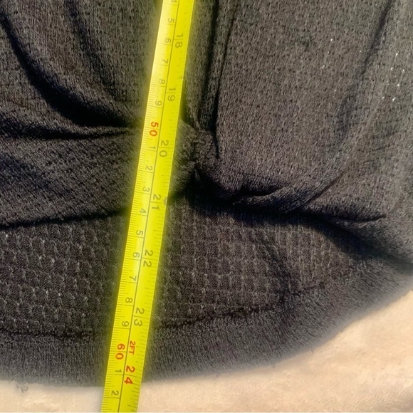 NWT Pleione Top XS Black Waffle Knit Short Sleeves Crossover Knot Hi Lo - Picture 14 of 16